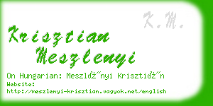 krisztian meszlenyi business card